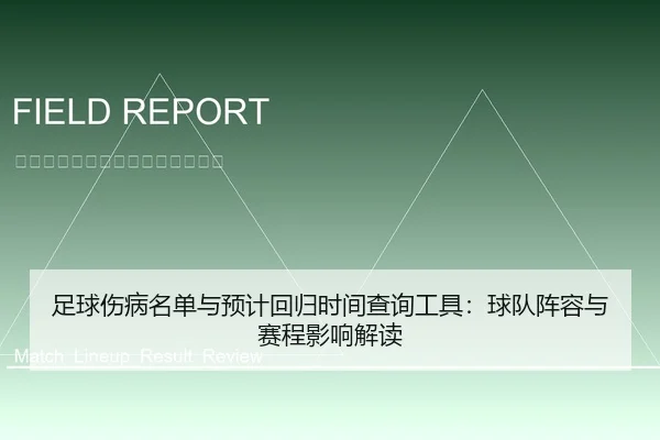 足球伤病名单与预计回归时间查询工具：球队阵容与赛程影响解读